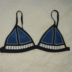 Triangl Embroidered Bikini Top